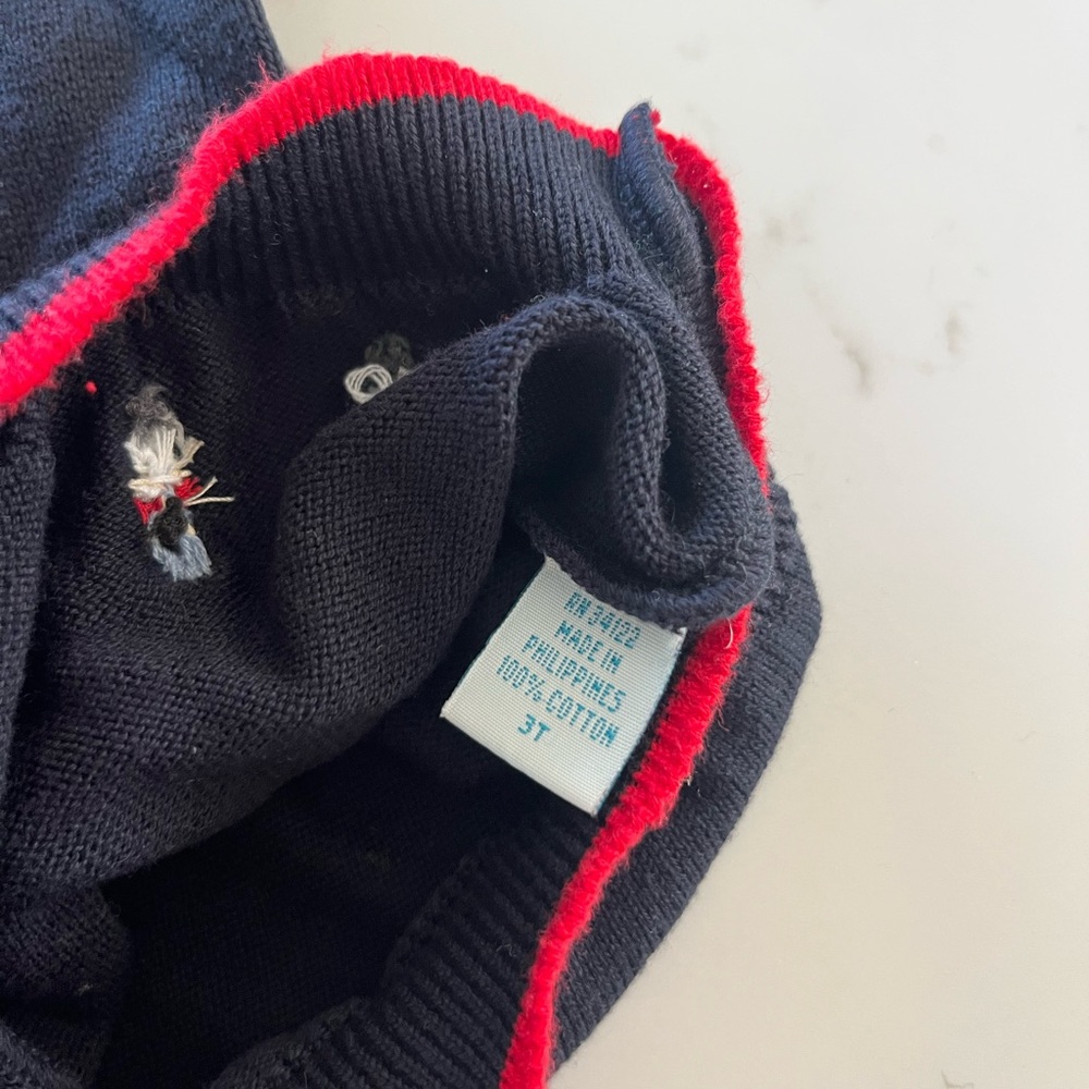 Feltman Bros Navy Cardigan with Snowman Accents - Picture 3 of 3